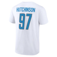 Aidan Hutchinson Detroit Lions Fanatics Branded Icon Player Name & Number T-Shirt - White