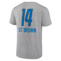 Amon-Ra St. Brown Detroit Lions Fanatics Branded Team Wordmark Player Name & Number T-Shirt - Heather Gray