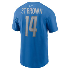 Amon-Ra St. Brown Detroit Lions Nike Player Name & Number T-Shirt - Blue