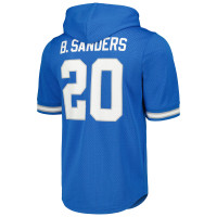 Barry Sanders Detroit Lions Mitchell & Ness Retired Player Mesh Name & Number Hoodie T-Shirt - Blue