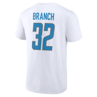 Brian Branch Detroit Lions Fanatics Branded Icon Player Name & Number T-Shirt - White