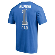 Detroit Lions Fanatics Branded #1 Dad T-Shirt - Blue