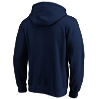 Detroit Lions Fanatics Branded Banner Wave Fitted Pullover Hoodie - Navy