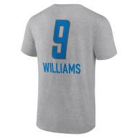 Jameson Williams Detroit Lions Fanatics Branded Team Wordmark Player Name & Number T-Shirt - Heather Gray