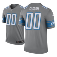 Men Detroit Lions #00 Custom Steel Nike legend color rush Jersey