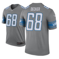 Men Detroit Lions #68 Taylor Decker Steel Nike legend color rush Jersey