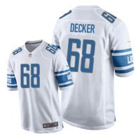 Men Detroit Lions #68 White Taylor Decker Nike Game Jersey