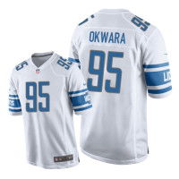 Men Detroit Lions #95 White Romeo Okwara Nike Game Jersey