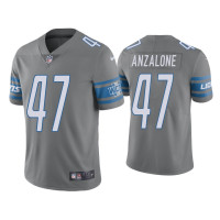 Men Detroit Lions #34 Color Rush Limited Alex Anzalone Steel Jersey