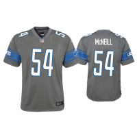 Youth Detroit Lions #54 Alim McNeill Steel Color Rush Game Jersey