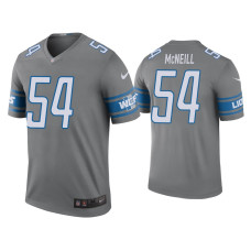 Men Detroit Lions #54 Color Rush Legend Alim McNeill Steel Jersey