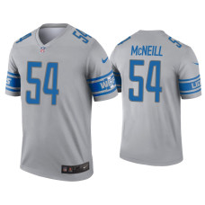 Men Detroit Lions #54 Alim McNeill Gray Inverted Legend Jersey