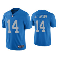 Men Detroit Lions #14 Amon-Ra St. Brown Vapor Limited Blue Jersey