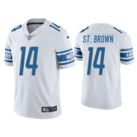 Men Detroit Lions #14 Amon-Ra St. Brown Vapor Limited White Jersey