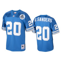 Men Detroit Lions #20 Barry Sanders Blue 1993 Authentic Throwback Jersey