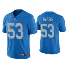 Men Detroit Lions #53 Charles Harris Vapor Limited Blue Jersey