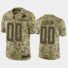 Men Detroit Lions #00 Custom Nike Salute to Service Limited Jersey - Camo