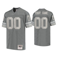 Men Detroit Lions #00 Custom Charcoal 1996 Metal Replica Jersey