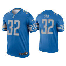 Men Detroit Lions #32 D'Andre Swift Blue Legend Jersey