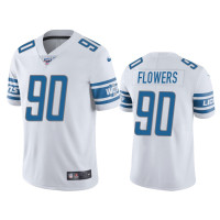 Men Detroit Lions #90 Trey Flowers 100th Season White Vapor Limited Jersey