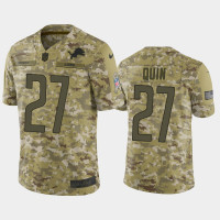 Men Detroit Lions #27 Glover Quin Nike Salute to Service Limited Jersey - Camo