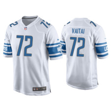 Men Detroit Lions #72 Halapoulivaati Vaitai White Game Jersey