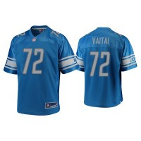 Men Detroit Lions #72 Halapoulivaati Vaitai Blue Pro Line Jersey