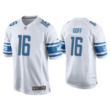 Men Detroit Lions #16 Jared Goff White Game Jersey