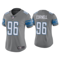 Women Detroit Lions #96 Color Rush Limited Jashon Cornell Steel Jersey