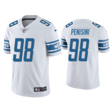 Men Detroit Lions #98 John Penisini Vapor Limited White Jersey