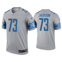 Men Detroit Lions #73 Jonah Jackson Gray Inverted Legend Jersey