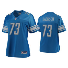 Women Detroit Lions #73 Jonah Jackson Blue Pro Line Jersey