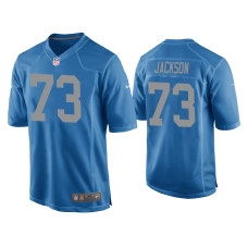 Men Detroit Lions #73 Jonah Jackson Blue Throwback Game Jersey