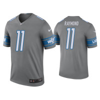 Men Detroit Lions #11 Color Rush Legend Kalif Raymond Steel Jersey