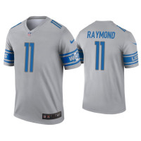 Men Detroit Lions #11 Kalif Raymond Gray Inverted Legend Jersey