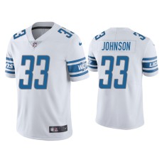 Men Detroit Lions #33 Kerryon Johnson Vapor Limited White Jersey