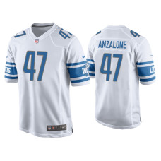 Men Detroit Lions #34 Alex Anzalone White Game Jersey