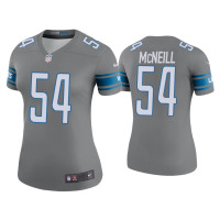 Women Detroit Lions #54 Color Rush Legend Alim McNeill Steel Jersey