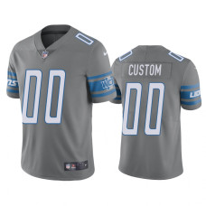 Men Detroit Lions #00 Nike Custom Steel Color Rush Limited Jersey