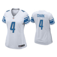 Women Detroit Lions #4 D.J. Chark White Game Jersey