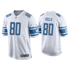 Men Detroit Lions #80 Darren Fells White Game Jersey