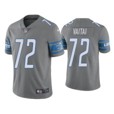 Men Detroit Lions #72 Color Rush Limited Halapoulivaati Vaitai Steel Jersey