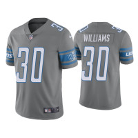 Men Detroit Lions #30 Color Rush Limited Jamaal Williams Steel Jersey