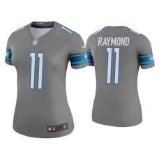 Women Detroit Lions #11 Color Rush Legend Kalif Raymond Steel Jersey