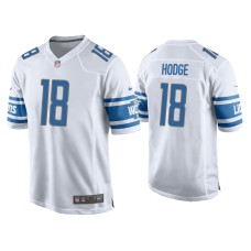 Men Detroit Lions #18 KhaDarel Hodge White Game Jersey