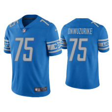 Men Detroit Lions #75 Vapor Limited Levi Onwuzurike Lions Light Blue Jersey