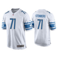 Men Detroit Lions #71 Logan Stenberg White Game Jersey