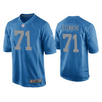 Men Detroit Lions #71 Logan Stenberg Blue Throwback Game Jersey