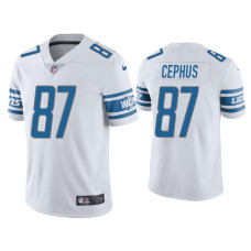 Men Detroit Lions #87 Quintez Cephus Vapor Limited White Jersey