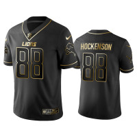 Men Detroit Lions #88 2019 Golden Edition Vapor Limited Lions T.J. Hockenson Black Jersey